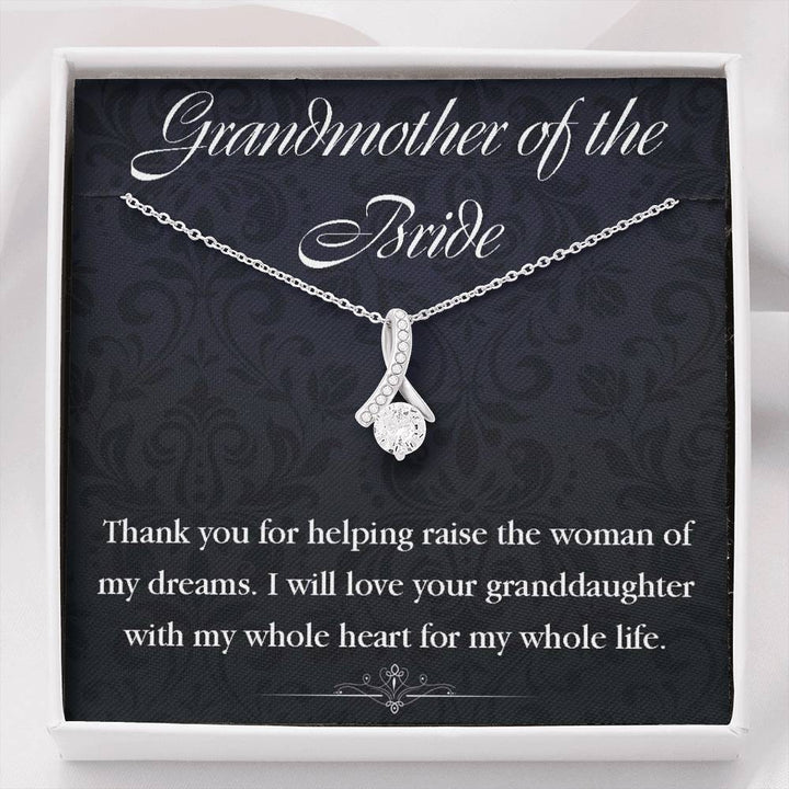 Grandmother Of The Bride Necklace, Gift For Grandma Wedding Gift, Grandma Of The Bride Grandmother Wedding Gift, Alluring Beauty Necklace | Seseable CA