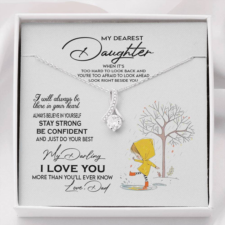  My Dearest Daughter - Always Believe In Yourself - Alluring Beauty Necklace - Seseable
