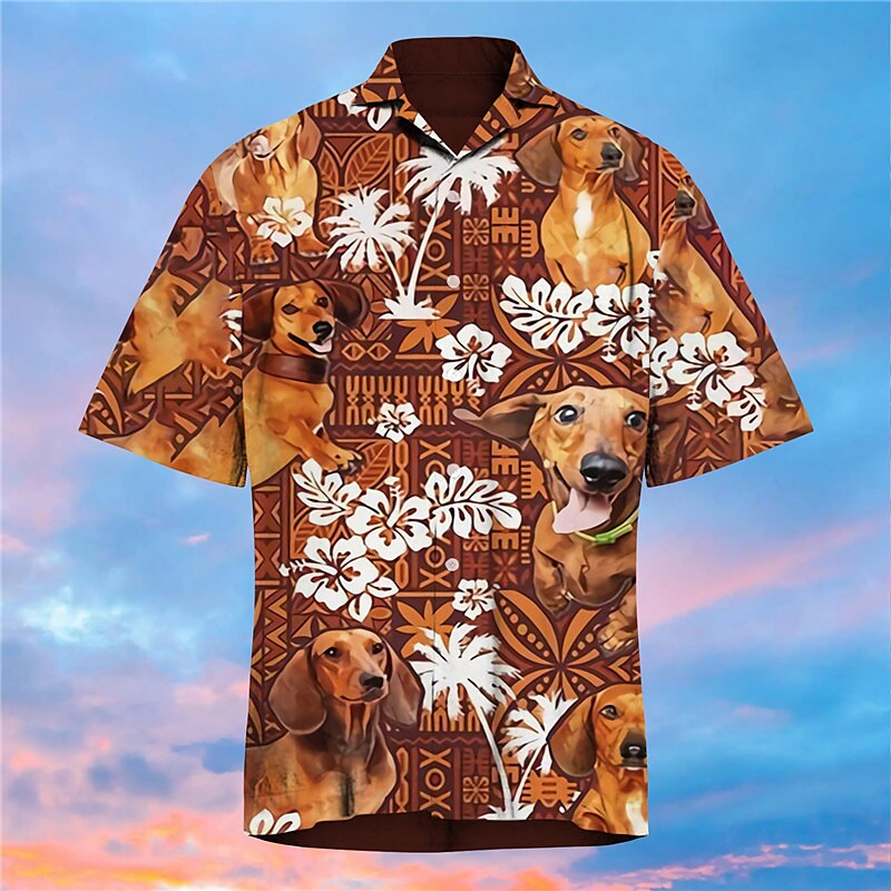 Men's Floral Print Button Down Shirt – Lightweight Short Sleeve Summer Top For Beach & Vacation - View #6