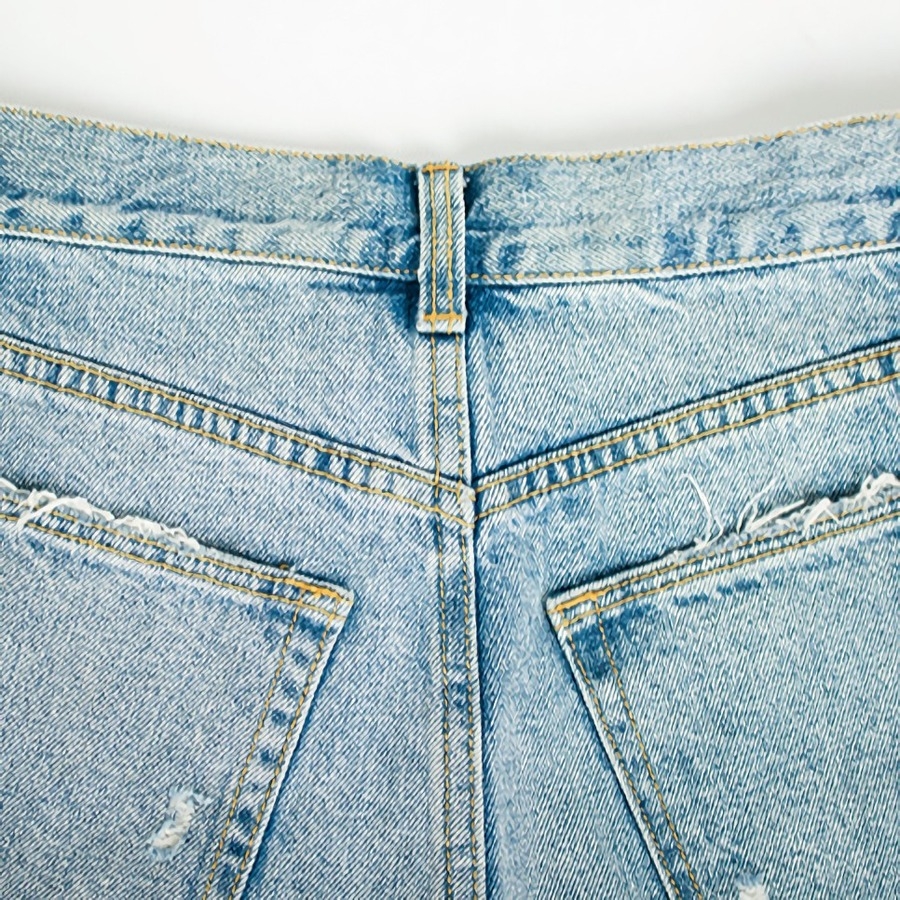 S-3Xl Plus Size Summer New Inelastic Rhinestone Tassel Pocket Zip-Up Button Stylish Denim Shorts