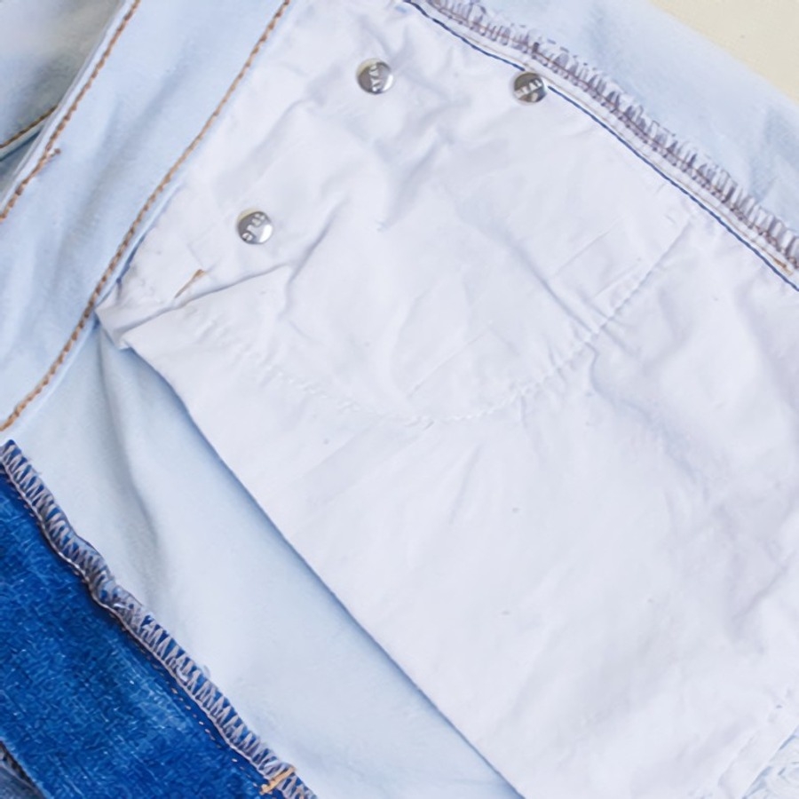 S-4Xl Plus Size Spring New Micro Elastic Contrast Color Spliced Hole Zip-Up Pocket Button Slim Stylish Denim Pants