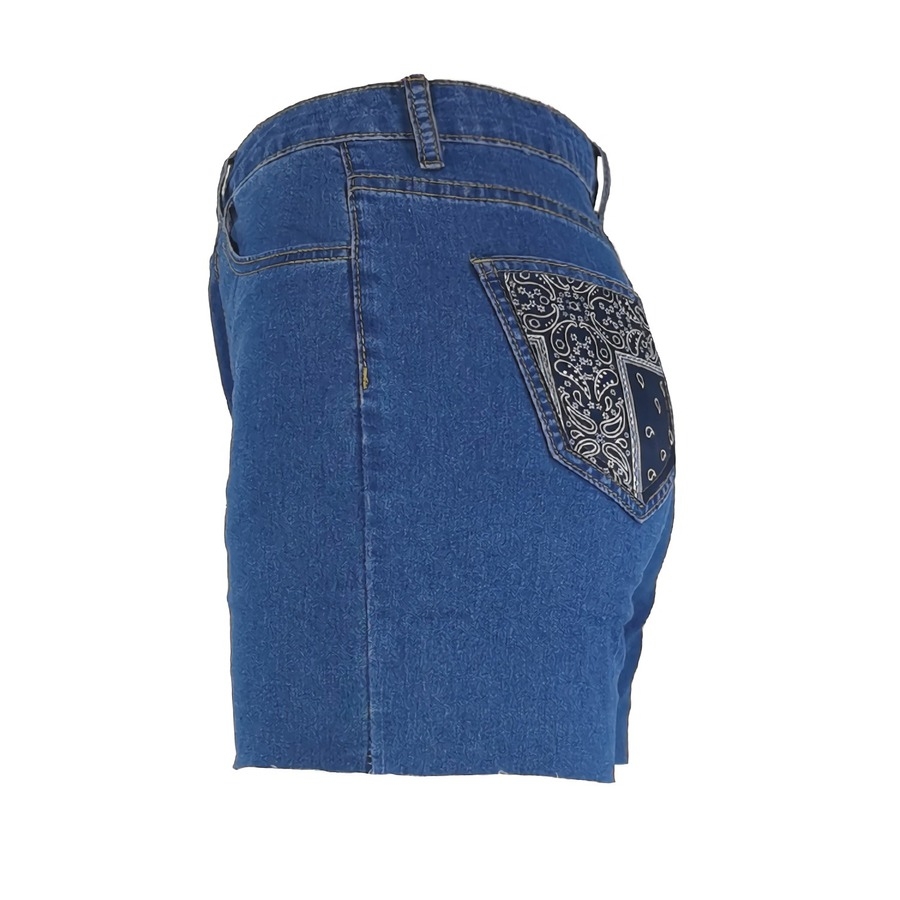 S-3Xl Summer New Plus Size Micro-Elastic Patchwork Pockets Button Zip-Up Stylih Denim Shorts S-3Xl Summer New Plus Size Micro-Elastic Patchwork Pockets Button Zip-Up Stylih Denim Shorts