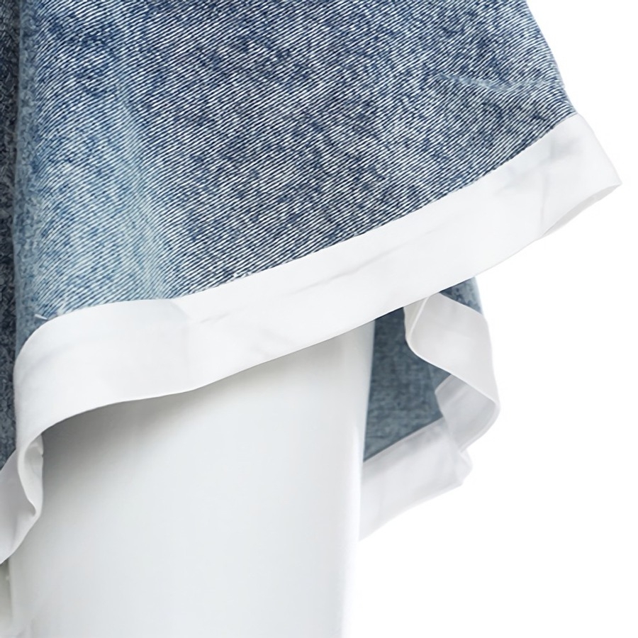 Summer New Micro-Elastic Knit Inner Spliced Pockets Button Zip-Up Stylish High Quality Denim Shorts